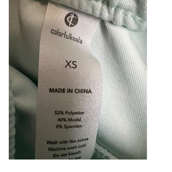 Colorful Koala Joggers Women's XS Light Green Modal Blend High Rise Lounge Pants - Picture 4 of 6